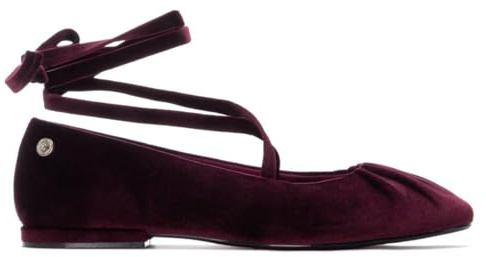XTI - Bailarinas Mujer Burdeos - Calzado Cómodo y Versátil - Moda Casual - Modelo 14469902 (Talla 38)