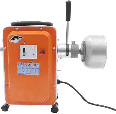 750W Elektrische Rohrreinigungsmaschine mit Lange Federn Die Walze mit Eingebauter Feder Rohrreinigungsgerät für Rohrreinigung Kanalreinigung Rohrreinigungs Maschine Rohrreiniger Abflussreiniger