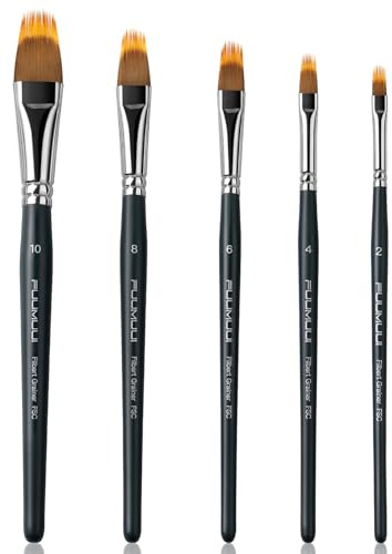 Grainer Pinsel - 5 Stück Premium Künstler Effekt Aquarellpinsel für gleichzeitigen Zeichnen mehrerer Linien, einzigartige Textur-Effekte und Haare, Gras & Fell | Professionell Aquarellpinsel