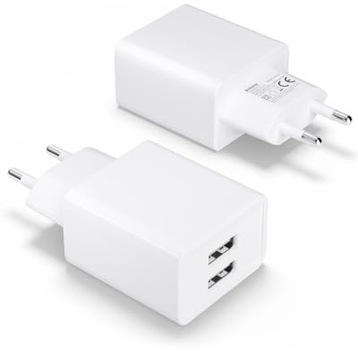 10W USB-Ladegerät mit USB-A-Anschluss Wandladegerät für iPhone, Samsung, Android, iPad, Tablet - Kompaktes Reise- und Homeoffice-Ladeset (2 Pack)