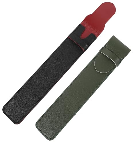 OFFIGAM Stylus Pen Protective Sleeve and Pvc Stylus Pen Cover, 2pcs with Cap, Compatible with Digital Pencil 1 2, Black Red, Dark Green Grey, Suitable for Tablet Users and Touchscreen