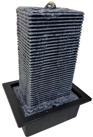 froggit The Fountain Brunnen mit LED Beleuchtung Indoor Outdoor (TheFountain Tower)