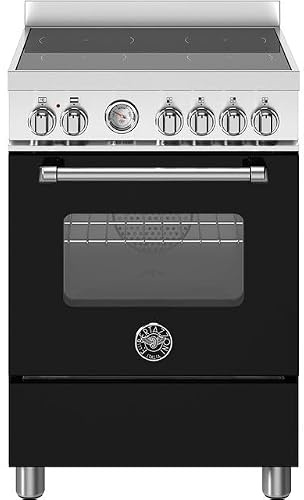 Bertazzoni Master Series MAS64I1ENEC 60cm Wide Single Oven Electric Cooker with Induction Hob - Matte Black - A Rated