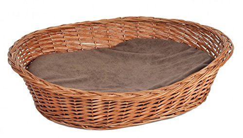 Panier de Repos en Osier pour Petits Chiens et Chats avec Coussin