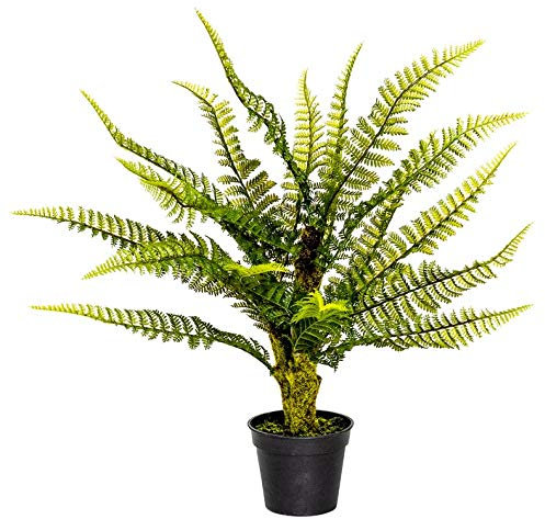 mucplants Großer künstlicher Farn im Topf ca. 64cm Kunstpflanzen Kunstfarn Farnbusch