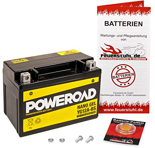 Gel-Batterie für Kawasaki ER6n, 2012-2016 (ER650E) wartungsfrei, einbaufertig, startklar, inkl. 7,50€ Pfand