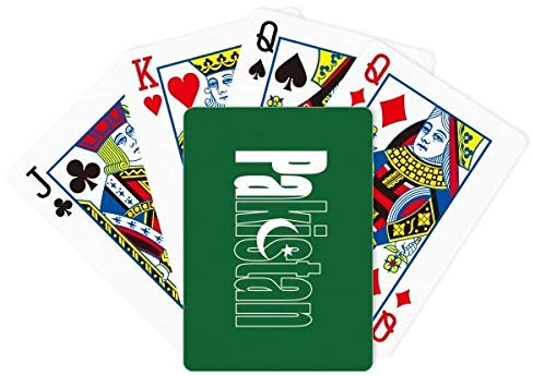 Pakistán País Bandera Nombre Póker Jugando Magia Tarjeta Divertida Juego De Mesa