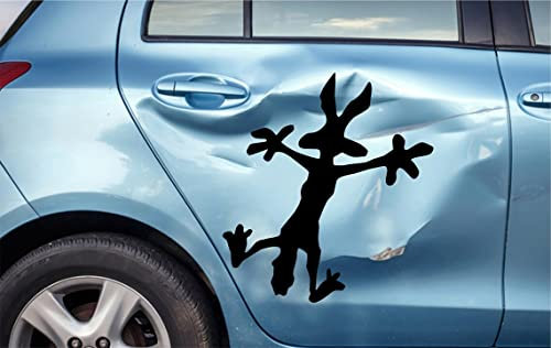 Generico Coyote - Adesivi Adesivo in Vinile per Auto, Sticker Decalcomania per Finestra, Stickers Decalcomania in Vinile - 28 cm Colore Nero