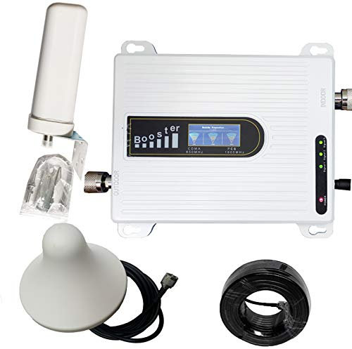 GUOZ Amplificatore Segnale del Telefono Cellulare Band B2 B5 850 1900 MHz ripetitore del Segnale di frequenza Mobile Antenna Kit per ripetitore Mobile Dual Band da casa