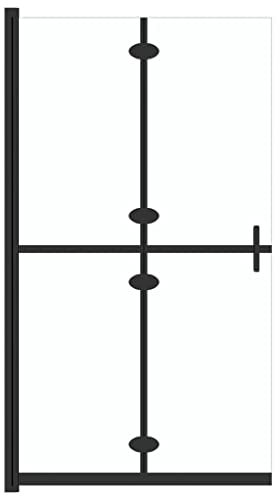 vidaXL Parete per Doccia Walk-in Pieghevole in Vetro ESG 90x190 cm
