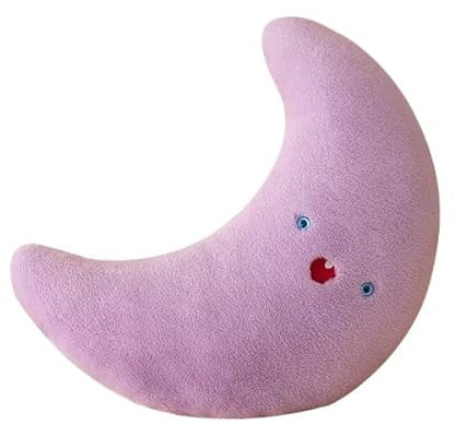 LICHENGTAI Stern Kissen Mond Zierkissen Flauschiges Kinderkissen Plüsch Wolken Kissen Puppe für Baby Kinder Erwachsene, Weiches Dekokissen für Kinderzimmer Mondkissen Zierkissen
