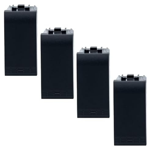 Bratek 4 Deviatori Compatibili Bticino Living Light e International Neri | Deviatore Unipolare Basculante x Supporti B Ticino Livinglight e Living International - Sostituisce L4003N - Made in Europe