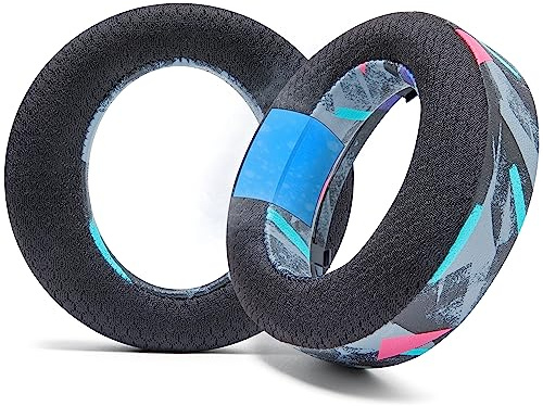 WC Freeze Pulse 3D - Cuscinetti in gel rinfrescante per Sony PS5 Pulse 3D | Da Wicked Cushions | Cuscino più spesso e apertura più ampia | 90's Black