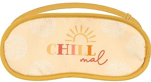 GRUSS & CO Schlafmaske Motiv Anti-Stress | 20 cm x 9 cm, Polyester, verstellbares Kopfband | Geschenk, Entpannung | 48207