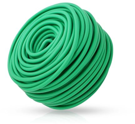 Bacetuao Soft Plant Ties, Garden Ties TPR Flexible Durable Heavy Duty Twist Wire for Twine Tomato Branches Vines and Tying Up Cable Wires (Green) (30m/5mm)