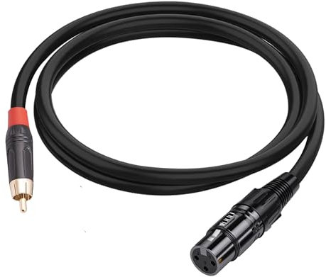 RedYutou XLR to RCA Adapter Cable, XLR Female to RCA Male Audio Cable Connector (3FT)
