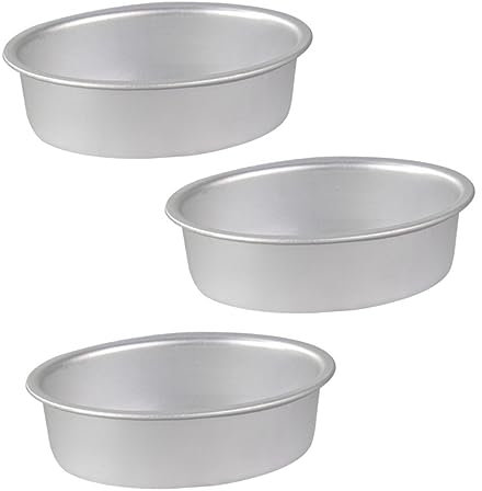 BIUDECO 3 x Backformen aus Aluminiumlegierung, Küchen-Backwerkzeug, 10,2 cm, japanische Käsekuchenform, Aluminium-Kuchenform, ovales Tablett, Brotbackform, Mini-Stanzplatte, Schokolade