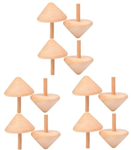 BESTonZON 12 STK hölzerner Kreisel Spielzeug für Kinder kinderspielzeug Tischspielzeug Kinderfreundliches Spielzeug Children Toys hühner Spielzeug funnytoys Nostalgie Jacke Zubehör rotieren