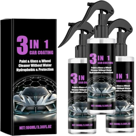 3 en 1 spray de revestimiento de alta protección para coche, spray de pintura para coche multiusos, spray de revestimiento rápido de alta protección para coche, adecuado para coches, camiones, SUV, v