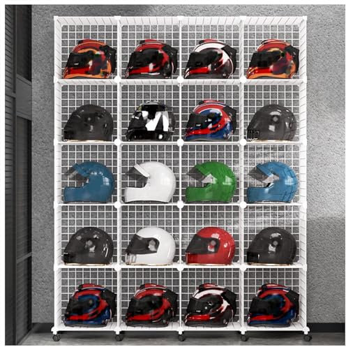 Metall-Motorradhelm-Organizer, Vitrine für Fußball/Fahrrad/Baseballhelm, großer Kappenaufhänger für Hutaufbewahrung und Garderobe
