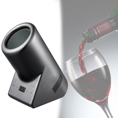 Elektrischer Weinkühler, tragbarer Weinflaschenkühler für Wein und Champagner, eisloser Weinkühler, Weinzubehör für Küche, Bar und Wohnmobil für Weinliebhaber,Silver
