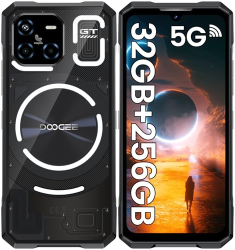 DOOGEE Blade GT 5G Outdoor Smartphone 2025, 32GB RAM+256GB ROM Outdoor Handy Ohne Vertrag mit LED Licht Android 14, 6.72 FHD+120Hz,48MP+20MP, 5500mAh,Dimensity7050, Dual SIM Face ID/Fingerprint/IP69K