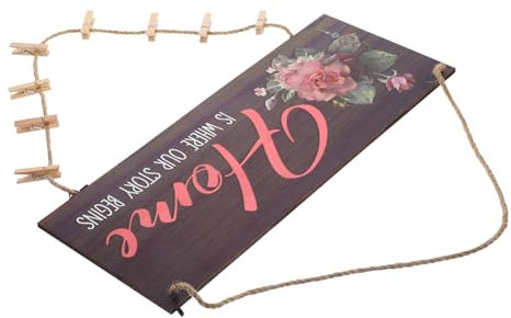 BESPORTBLE 1satz Bunte Holzschild Garten-Schild Mit Aufhängung Dekoratives Schild Für Haustür Garten Und Restaurant Stilvolle Wanddekoration Im Landhausstil