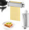 Accessorio per pasta in acciaio inox, adatto per robot da cucina Kenwood, accessorio per pasta per accessori Kenwood, macchina per pasta con 8 manopole per regolare lo spessore