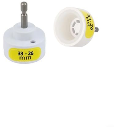 Electric Bottle Capping Machine 1/4 Inch Hex Shank Sealing Drill Adapter Plastic Capping Head for Various Bottle Cap 10-50mm Home Professional Use White(26-33mm)