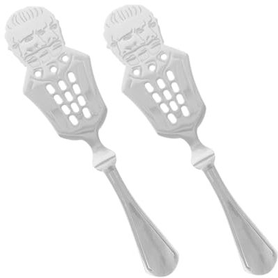 LIGIGWASH 2piezas Cucharas De Absenta De Acero Inoxidable De Utensilios Elegantes Para Preparar Cócteles Filtro Para Ajenjo Herramienta Práctica Para Fiestas y Uso Diario