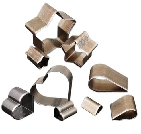 Lot de 3 emporte-pièces en alliage d'acier pour cuir en forme de goutte, cœur, étoile pour travaux manuels