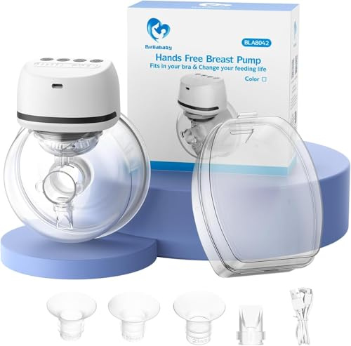 Bellababy Milchpumpe, Tragbare elektrische Milchpumpe, Milchpump elektrisch mit LCD-Touchscreen, 4 Modi und 6 Stufen Saugen, 24-mm-Flansch