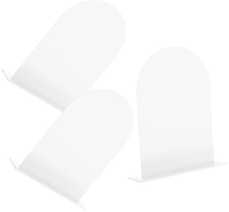 Acryl Tischkartenhalter Bogen Weiß 3 Stück für Tischordnung | Blanko zum Beschriften oder Bedrucken, Wiederverwendbar, für Party und Outdoor Einsatz, Elegant Geformt