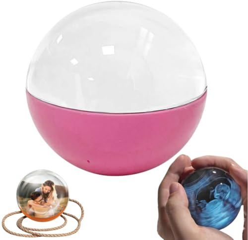 Album photo numérique à ultrasons 3D avec boule de cristal - Affichage vidéo numérique - Cadeau personnalisable avec écran électronique - Idéal pour les couples, les animaux de compagnie, les