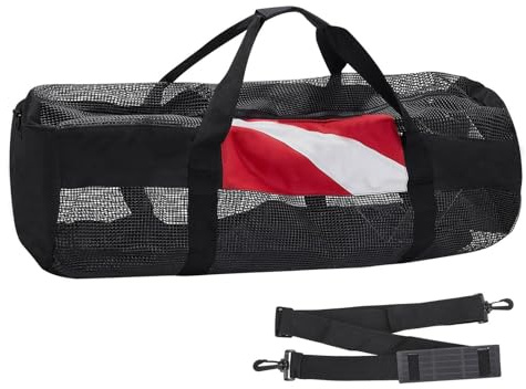 Générique Tauchtasche aus Netz, 30,3 x 13,4 x 13,4 Zoll, 600D, Nylon, Transport aus Nylon, robuster Wassertransport, leichte Aufbewahrung mit Zeichen | Tauchgang in