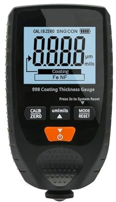 Lackdickenmessgerät, Hintergrundbeleuchtung Film Dicke Gauge Auto Lack Tester Beschichtung Dicke Gauge Mit Englisch & Russland Manuelle Fe & NF Lack Tester