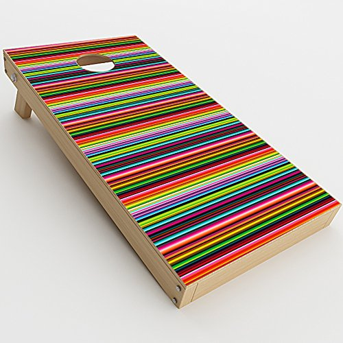 Skin Decal Vinyl Wrap for Cornhole Game Board Bag Toss (2xpcs.) Skins Stickers Cover/Color Stripes