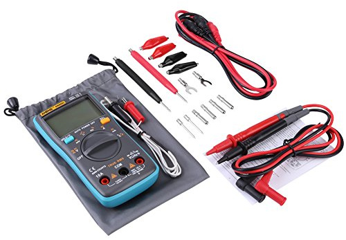 Akozon Digital Multimeter Autoranging,AN8002 True-RMS Digital Multimeter AC DC Voltage Ammeter Current Ohm Meter-Diode/Shutdown,Frequency and Duty Cycle Measurements-LCD Display-6000 Counts