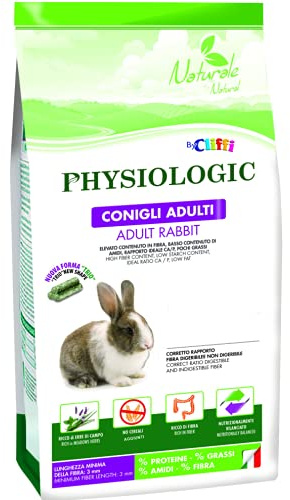 Cliffi Physiologic Coniglio Adulto - Mangime completo per conigli nani adulti - 800 g