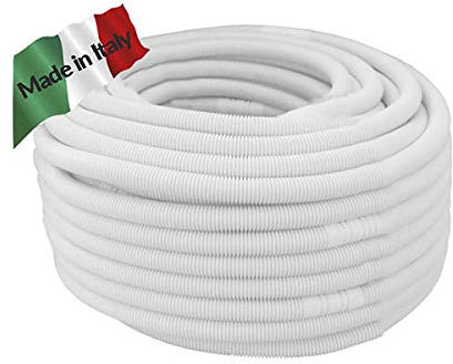 Tubo scarico condensa 10 mt doppio strato Vecamco Ø 18 20, Bianco, PP, tubo scarico, singolo articolo, 1 pezzo