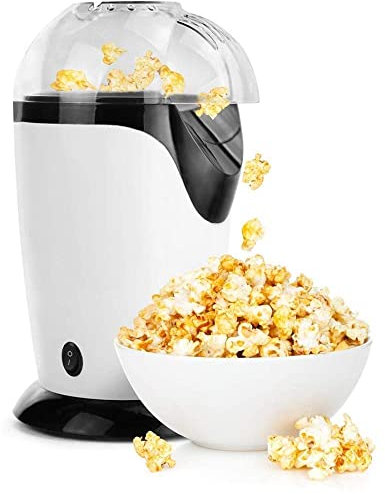 ksamwjf popcorn maker Air Popcorn Machine, with Removable Lid, Corn Puffing Machine, Suitable for Home Kitchen Use, No Oil Needed, Great for Kids, White