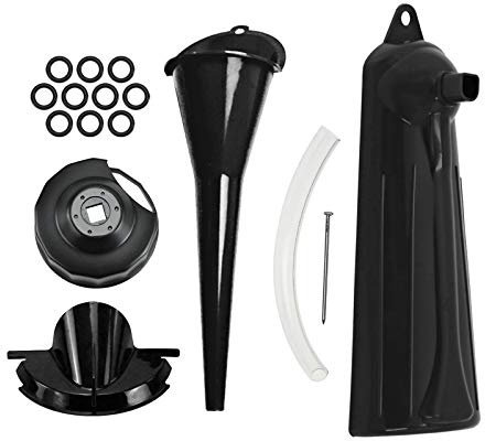 HDBUBALUS Chiave filtro olio moto Imbuto scarico Primario Carter Case Cambiamento Riempimento Tappo scarico O-ring Adatto per Harley Sportster XL883 Breakout FXSB Touring Softail Dyna