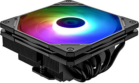 ID-COOLING IS-55 ARGB CPU Air Cooler - Low Profile 57mm Height, 5 Heatpipes, 120x120x15mm Slim Fan, Compatible with LGA 1700, Intel/AMD