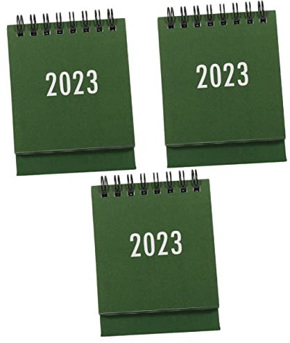 STOBOK 3stücke Mini Tischkalender Design Praktische Notizfunktion Für Büro Und Studium Hochwertiges Papier Kompaktes Format Grün