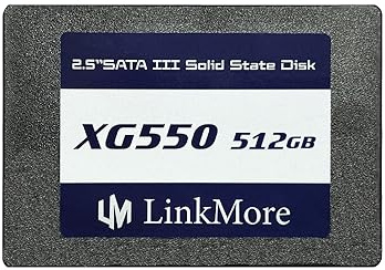 LinkMore XG550 512GB 2.5'' SATA III (6Gb/s) Internal SSD, Solid State Drive, Read Speed Up to 550MB/s, 2.5 inch for Laptop and PC Desktop