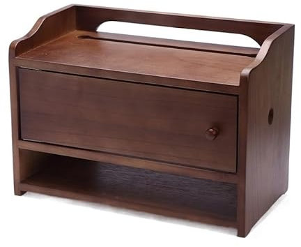 BinOxy Kabelboxen Router-Aufbewahrungsbox, Wandmontage, Wohnzimmer, Massivholz, Sammelbox, WLAN, Set-Top-Box, Rack, Netzkabel, Steckdosenveredelung Steckdosenbox (Color : 3)