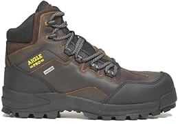 Aigle NASSIO Evo S3 säkerhetssko för män, mörkbrun, 40 EU, Mörkbrun, 40 EU