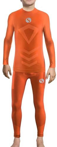 sesto senso Lange Thermo Unterwäsche Kinder Jungen Sport Bunt Kompressionshose Thermounterhemd