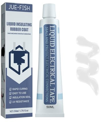 Okaywork 50ML Flüssiges Isolierband, Flüssiggummi, Liquid Insulating Rubber Coat, Hochtemperaturbeständiger Flammhemmender Kleber, Wasserdichter Isolierkleber für den Innen- und Außenbereich. (Weiß)