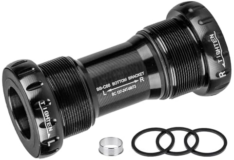 Rodamiento Interior, rodamiento Interior Cuadrado | Eje Central Cuadrado para Bicicletas de montaña, sin Costuras BB52 integración para Bicicletas de montaña con bielas de 24 mm